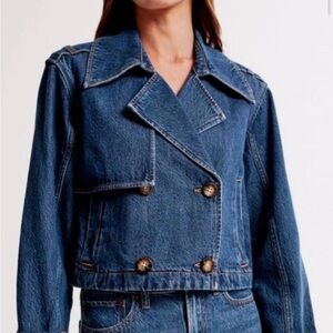 Abercrombie & Fitch Cropped Jean Jacket Sz S